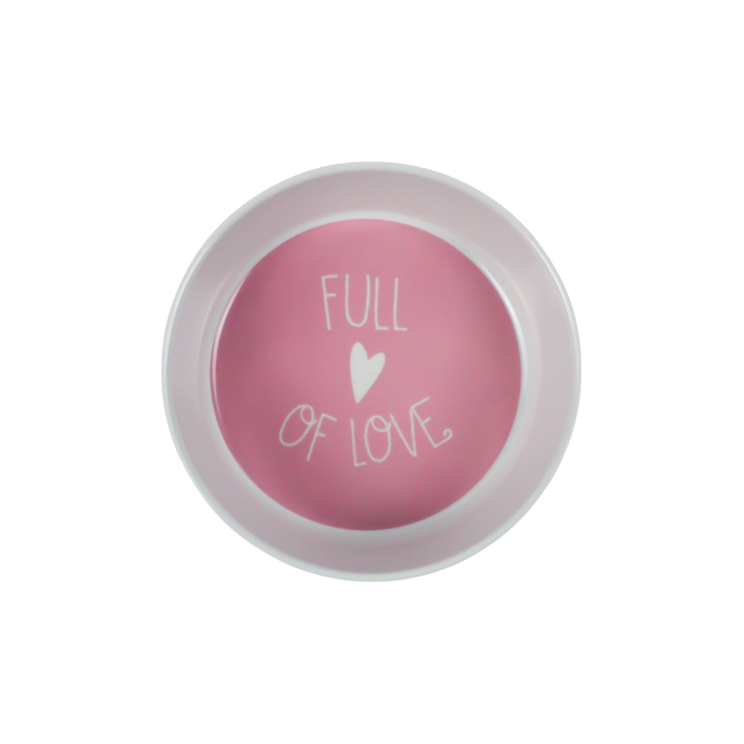 Pink Hearts Melamine Pet Bowl - Small