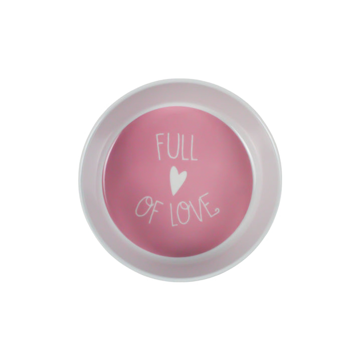 Pink Hearts Melamine Pet Bowl - Small