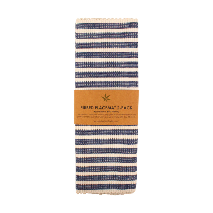 Le Chateau Pack of 2 Eco-Friendly Ribbed Striped Placemats