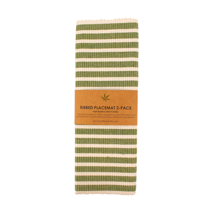 Le Chateau Pack of 2 Eco-Friendly Ribbed Striped Placemats