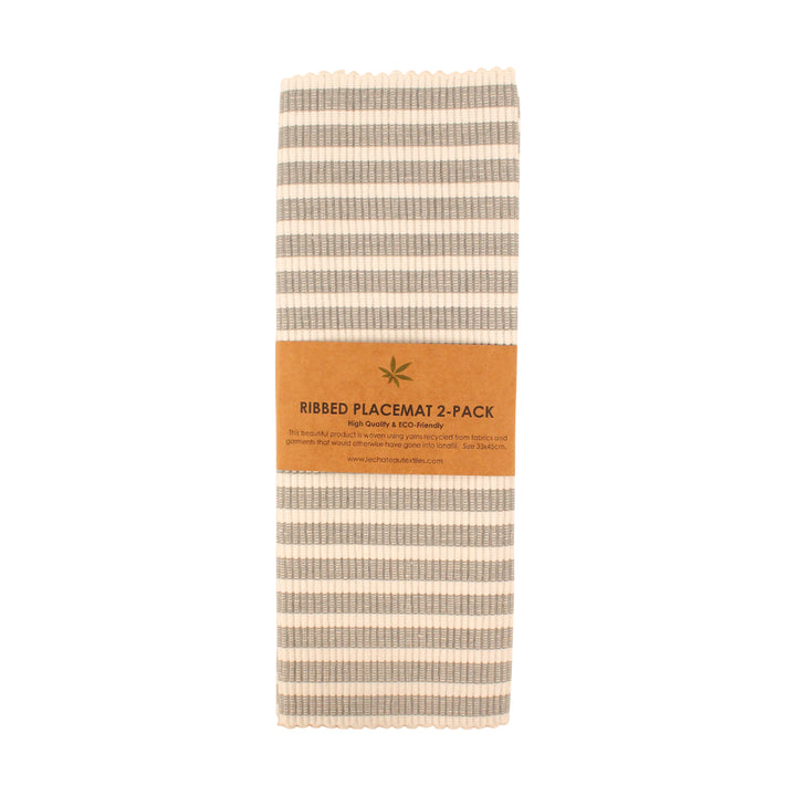 Le Chateau Pack of 2 Eco-Friendly Ribbed Striped Placemats