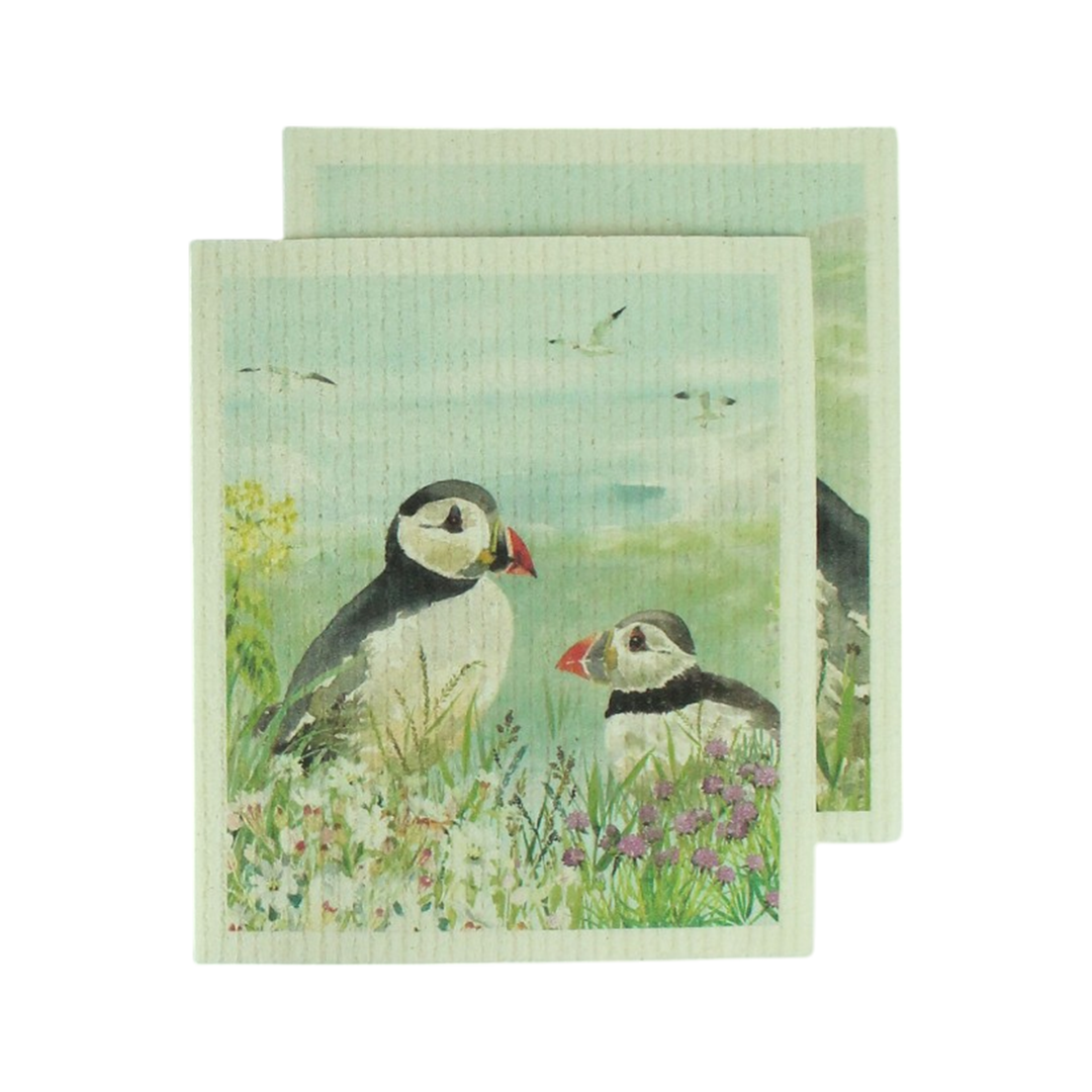 Eddingtons x National Trust Plant-Based Cleaning Cloths - Puffins