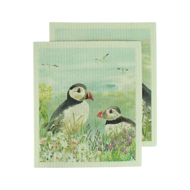 Eddingtons x National Trust Plant-Based Cleaning Cloths - Puffins