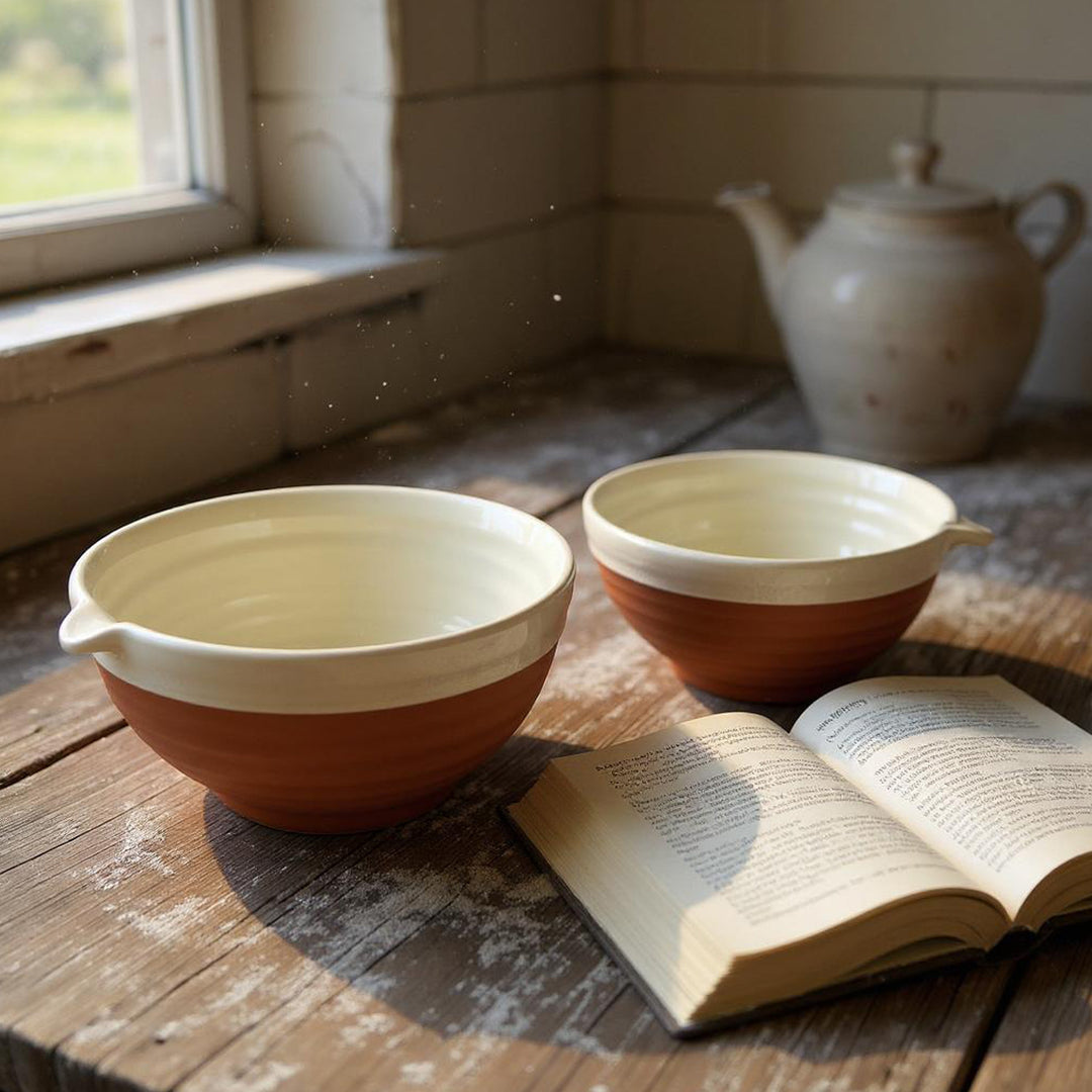 Dexam Porto Terracotta Large Mixing Bowl - Stone
