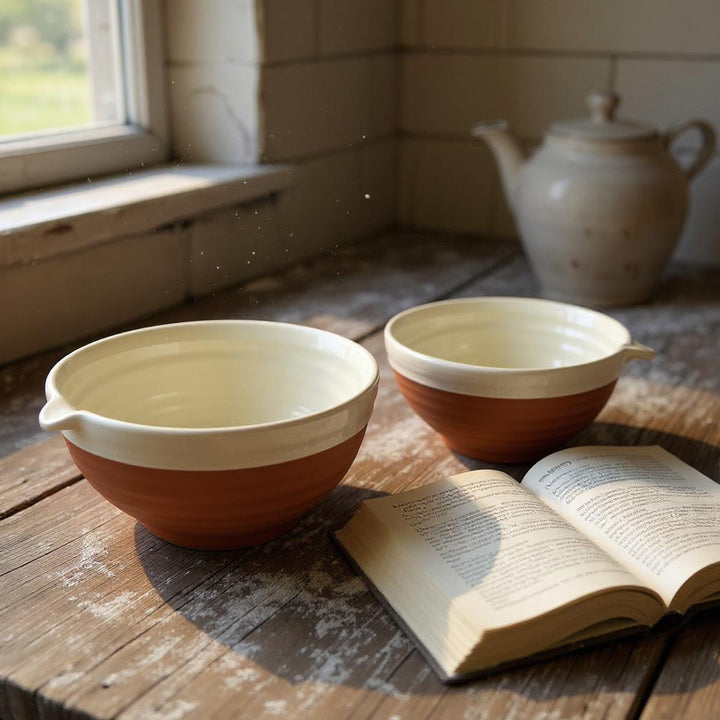 Dexam Porto Terracotta Large Mixing Bowl - Stone