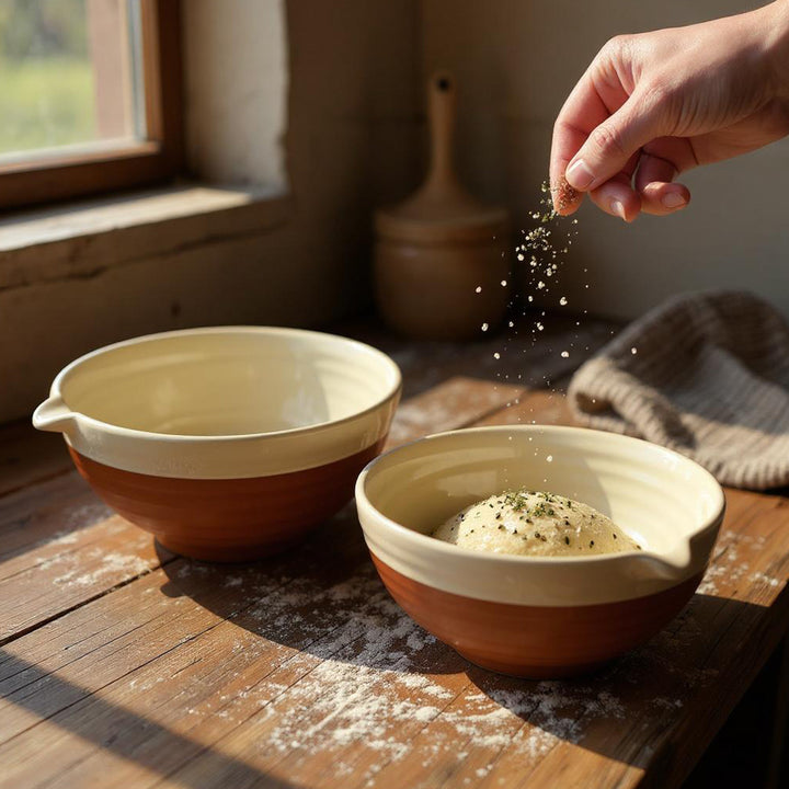 Dexam Porto Terracotta Small Mixing Bowl - Stone
