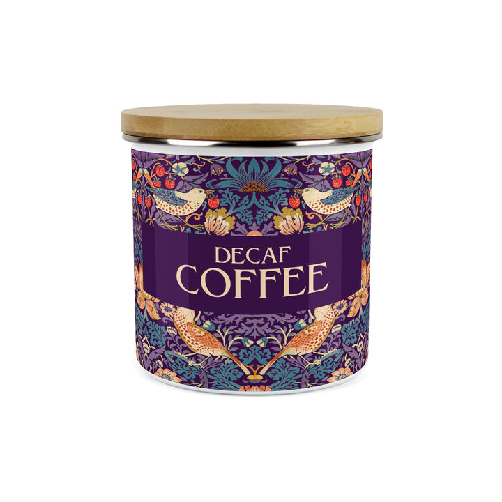 Purely Home Strawberry Thief Enamel Kitchen Canisters - Purple