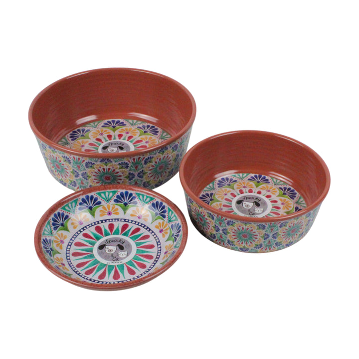 Rio Medallion Melamine Pet Bowl - Medium