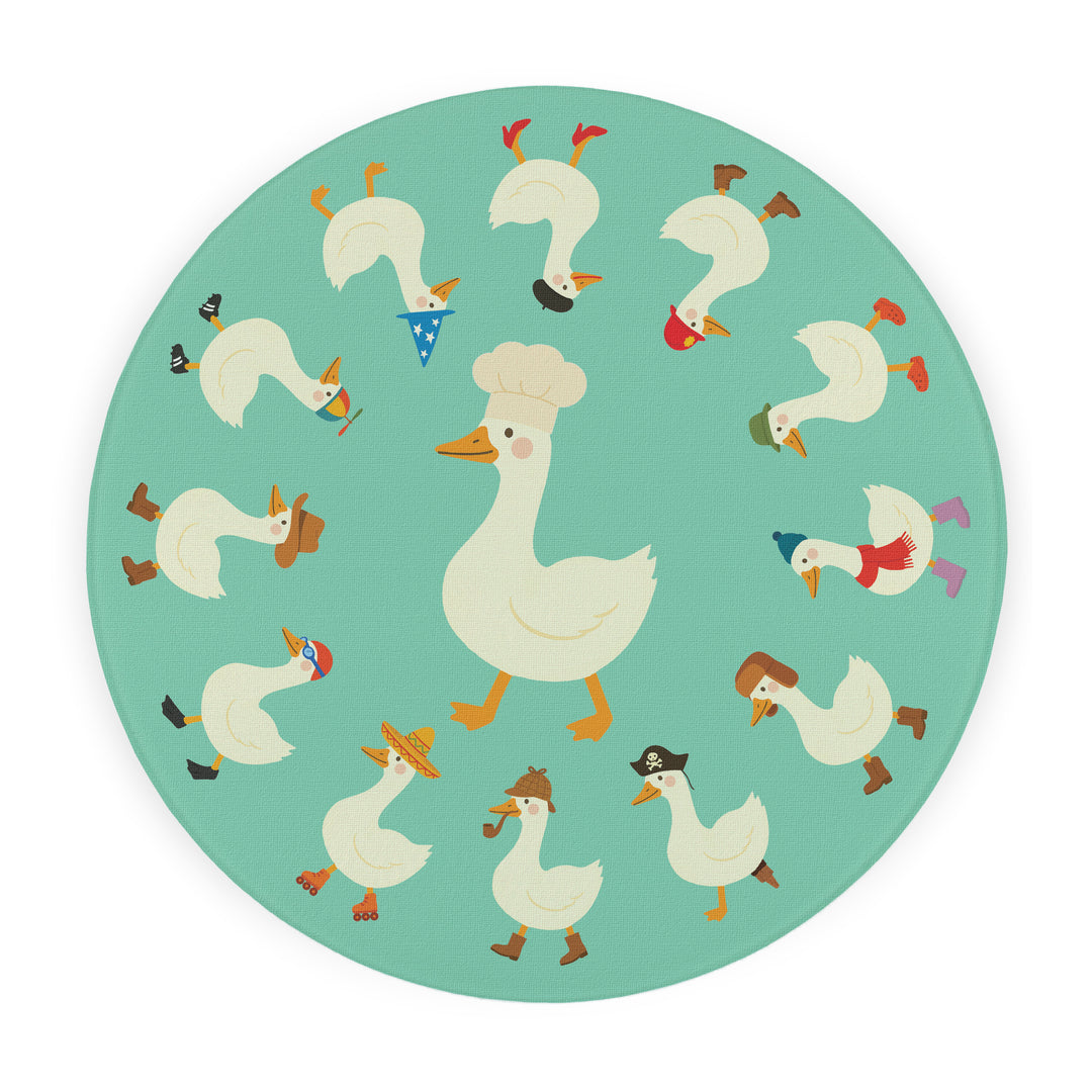 Purely Home Silly Goose Round Glass Worktop Protector