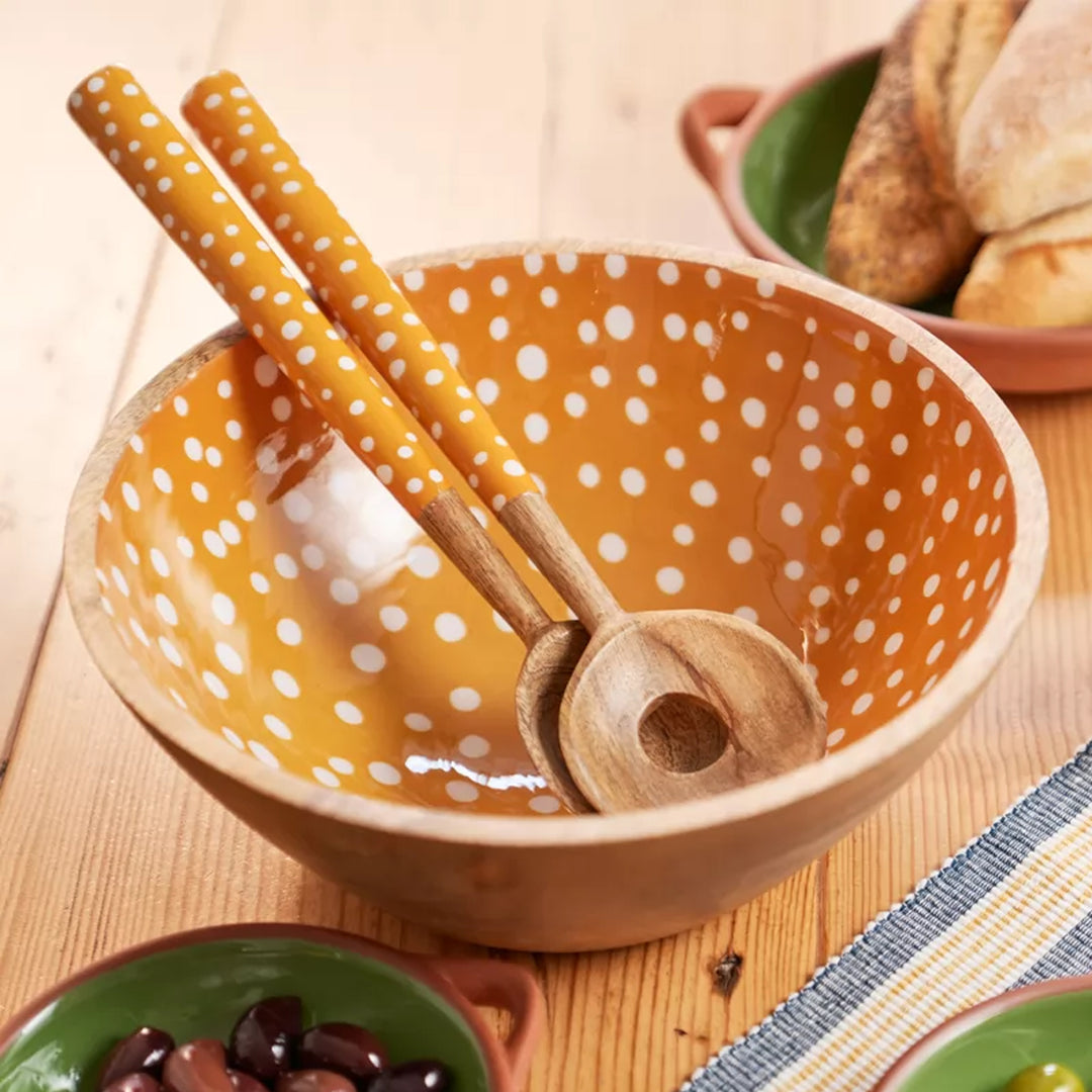 Dexam Sintra Mango Wood Salad Servers - Ochre