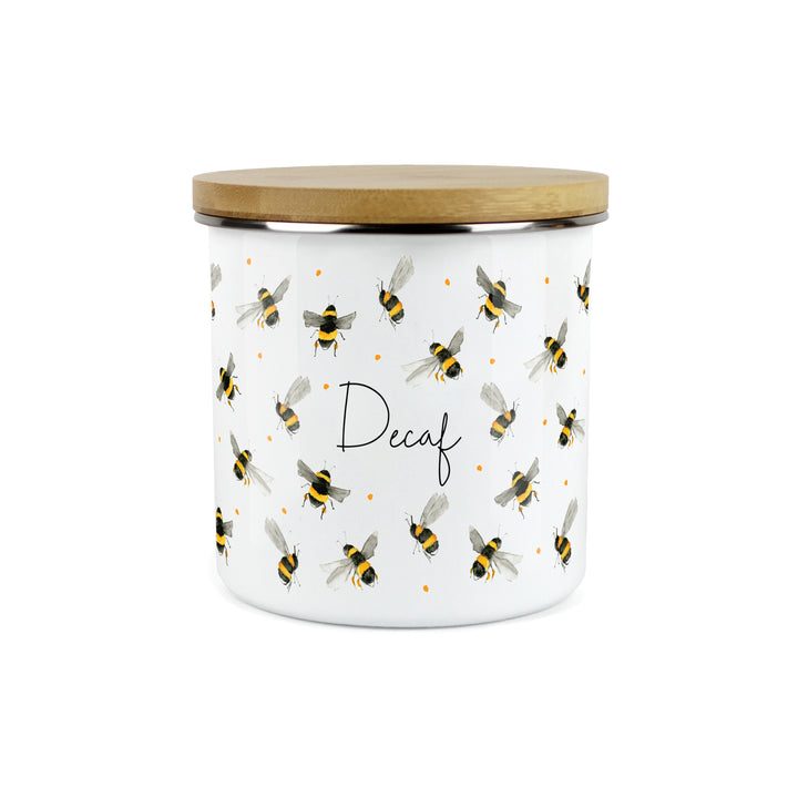 Purely Home Scattered Bees Enamel Kitchen Canisters