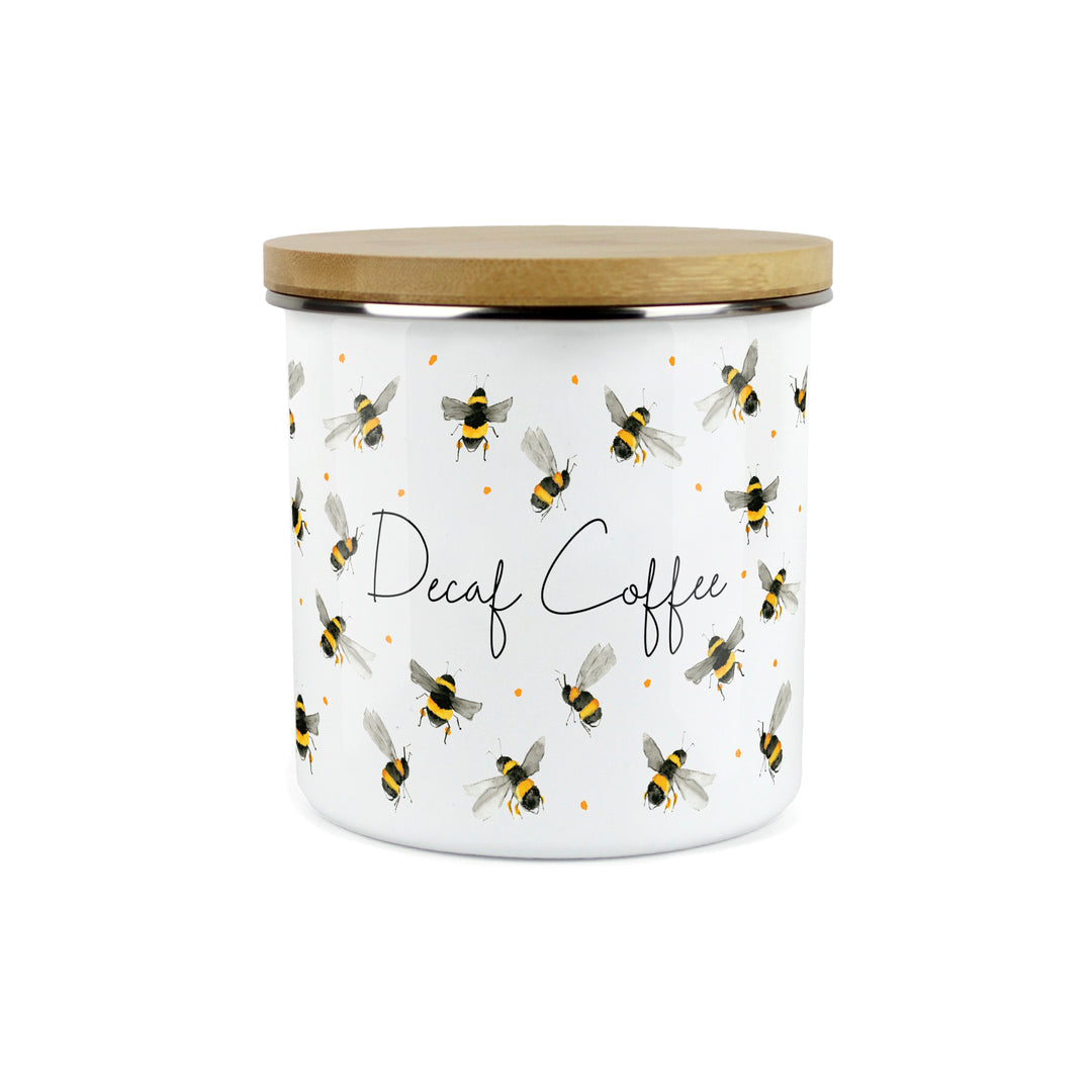 Purely Home Scattered Bees Enamel Kitchen Canisters