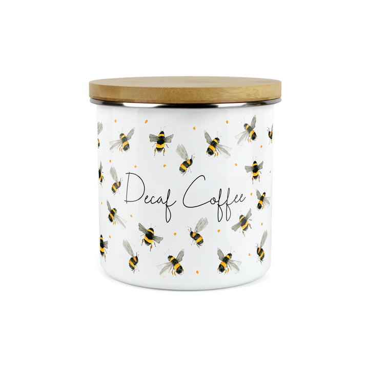Purely Home Scattered Bees Enamel Kitchen Canisters