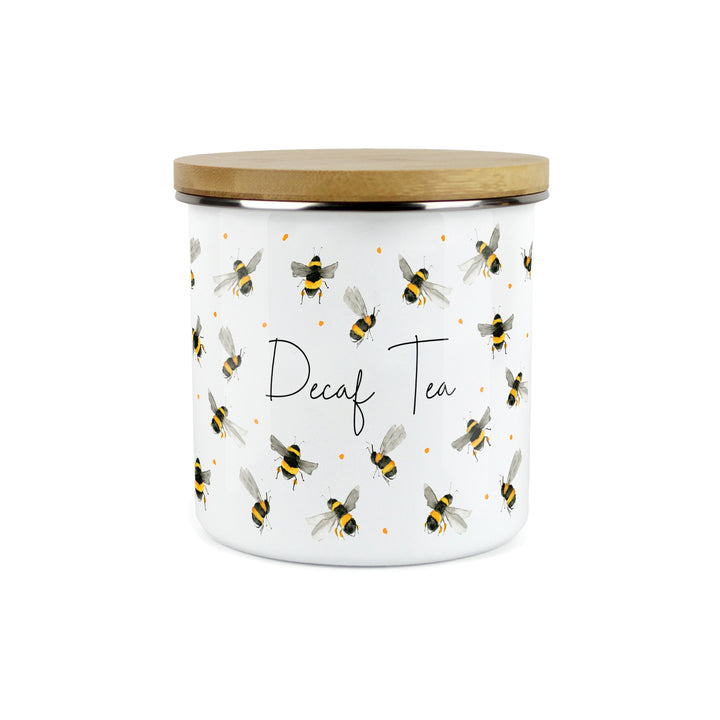 Purely Home Scattered Bees Enamel Kitchen Canisters