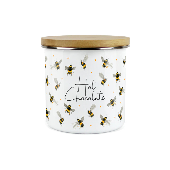 Purely Home Scattered Bees Enamel Kitchen Canisters