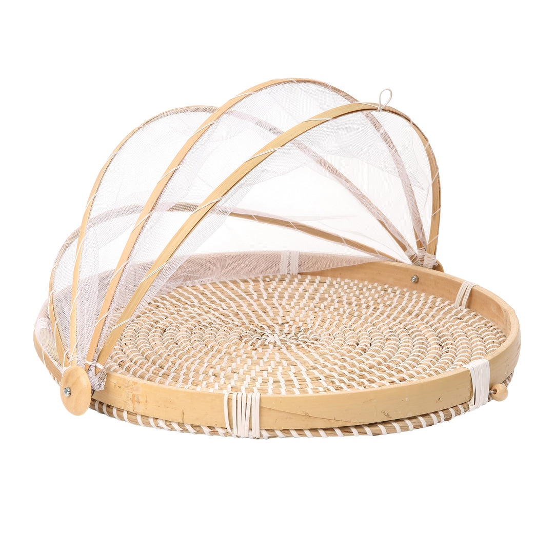 Dexam Sintra Seagrass Round Food Cover Tray