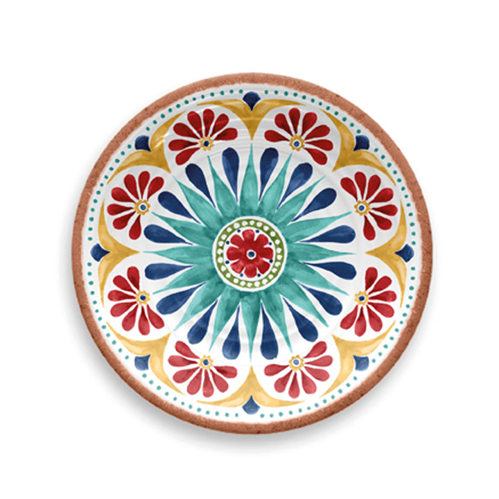 Rio Medallion Melamine 9 Piece Tray, Side Plates & Mugs Set