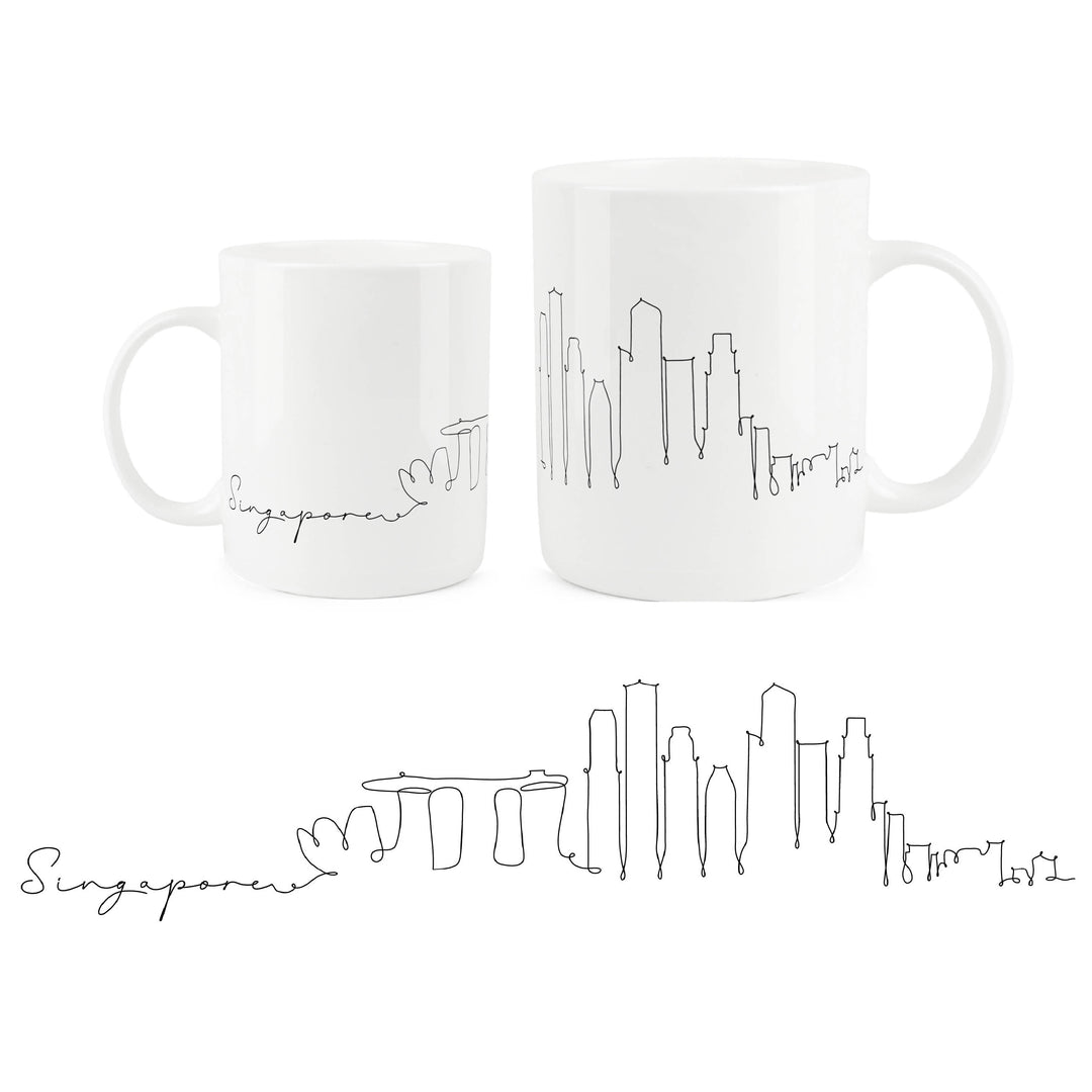 Purely Home City Skyline Bone China Mugs
