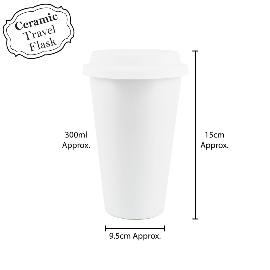 Purely Home Rugby Ceramic Travel Mug