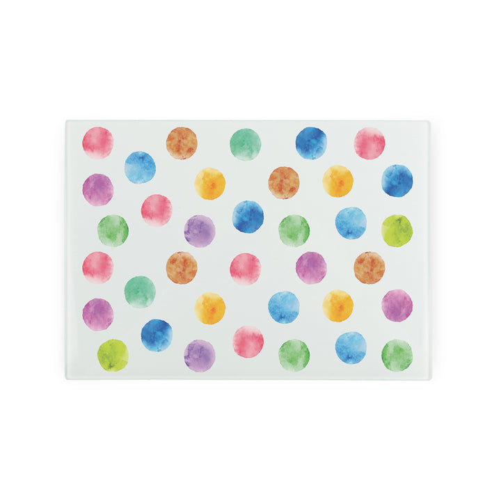Purely Home Multicoloured Polka Dots Glass Worktop Protector