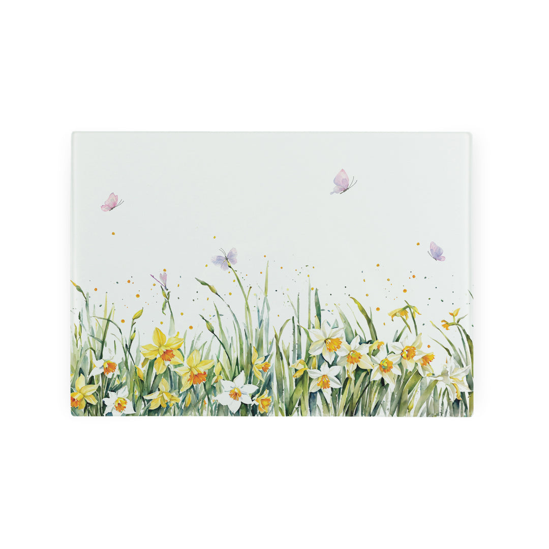 Purely Home Spring Daffodils Glass Worktop Protector