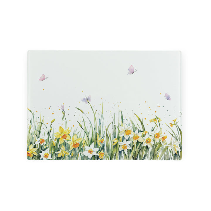 Purely Home Spring Daffodils Glass Worktop Protector