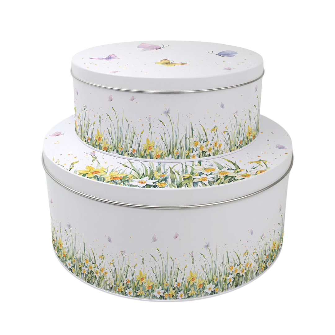 Purely Home Spring Daffodils Round Cake Tins