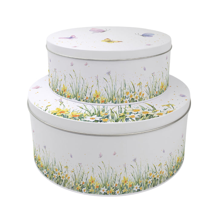 Purely Home Spring Daffodils Round Cake Tins