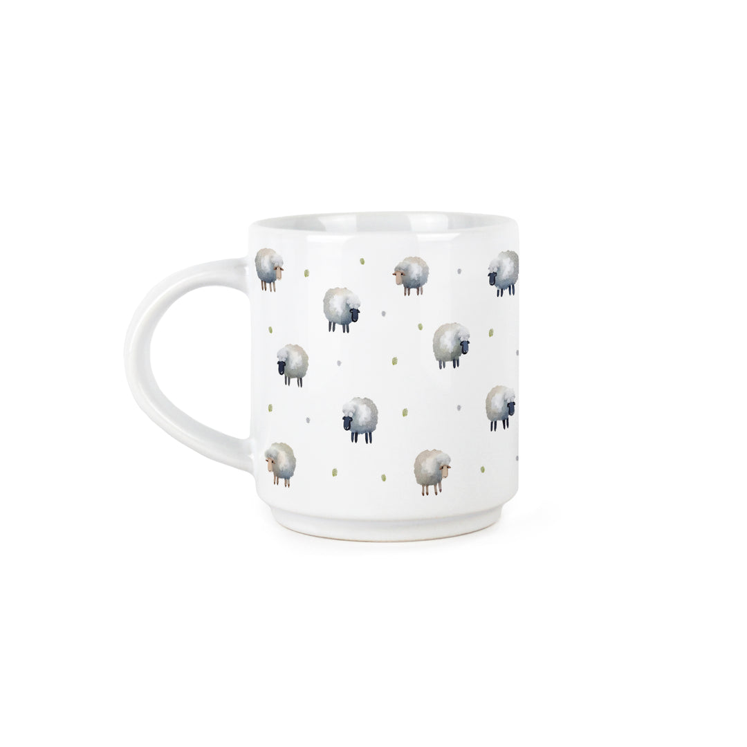 Purely Home Spring Sheep Stacking Mugs Set