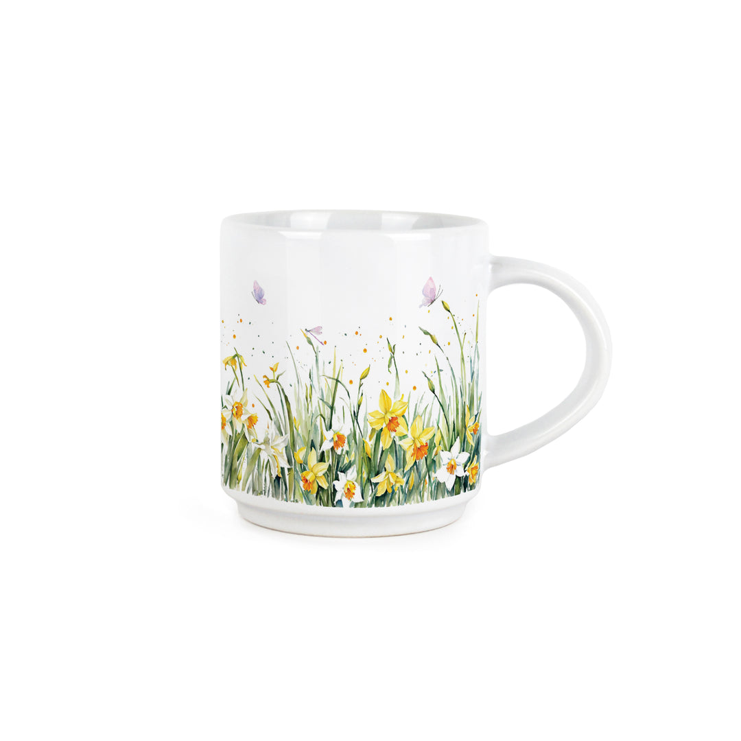 Purely Home Spring Daffodils Stacking Mugs Set