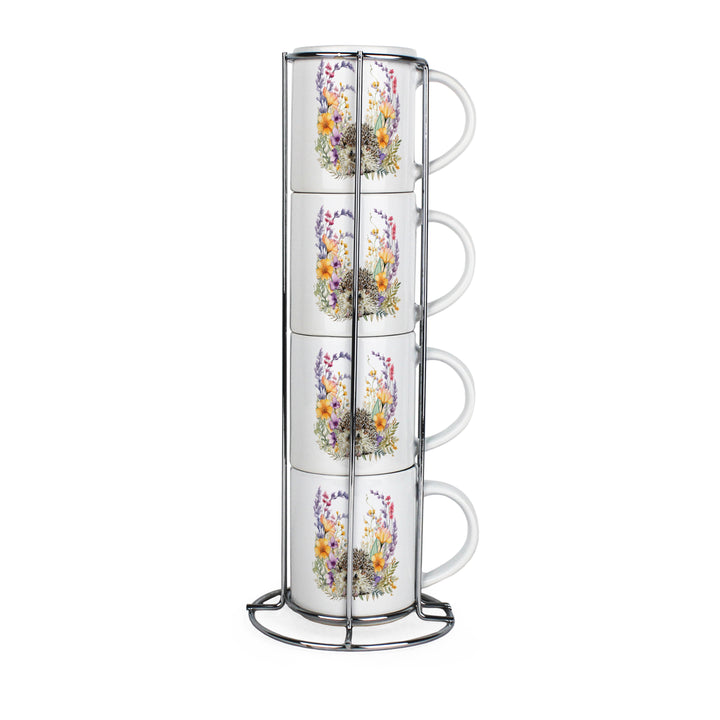 Purely Home Harriet Hedgehog Stacking Mugs Set