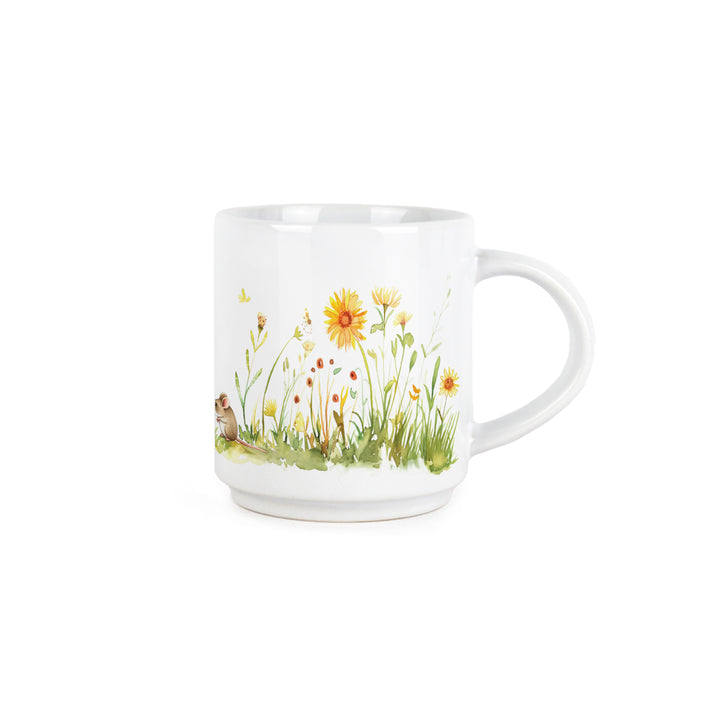Purely Home Hedgehog & Mouse Stacking Mugs Set