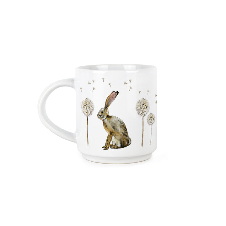 Purely Home Hare & Dandelions Stacking Mugs Set