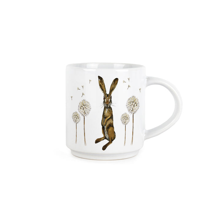 Purely Home Hare & Dandelions Stacking Mugs Set