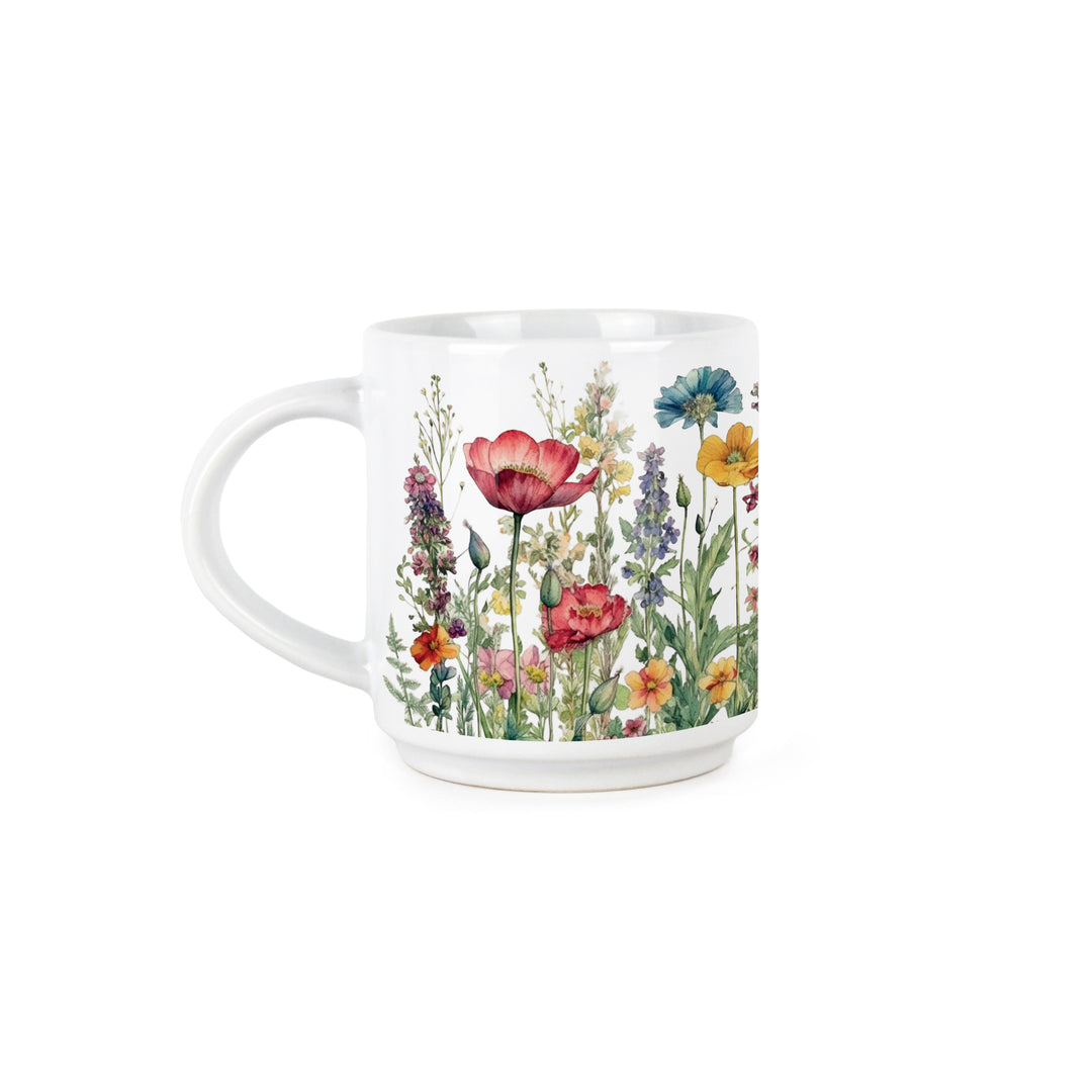 Purely Home Wildflowers Stacking Mugs Set