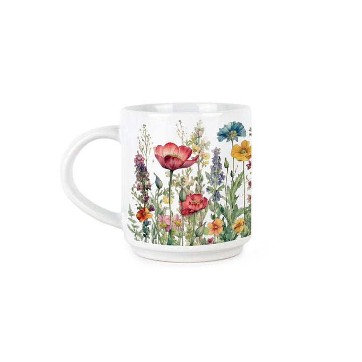 Purely Home Wildflowers Stacking Mugs Set