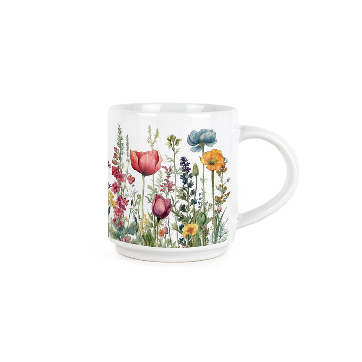 Purely Home Wildflowers Stacking Mugs Set