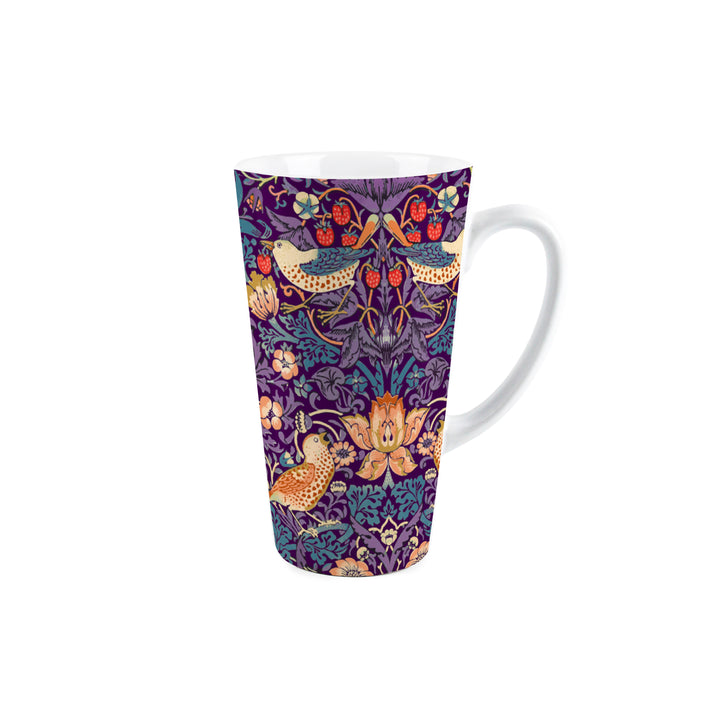 Purely Home Strawberry Thief Tall Ceramic Latte Mugs