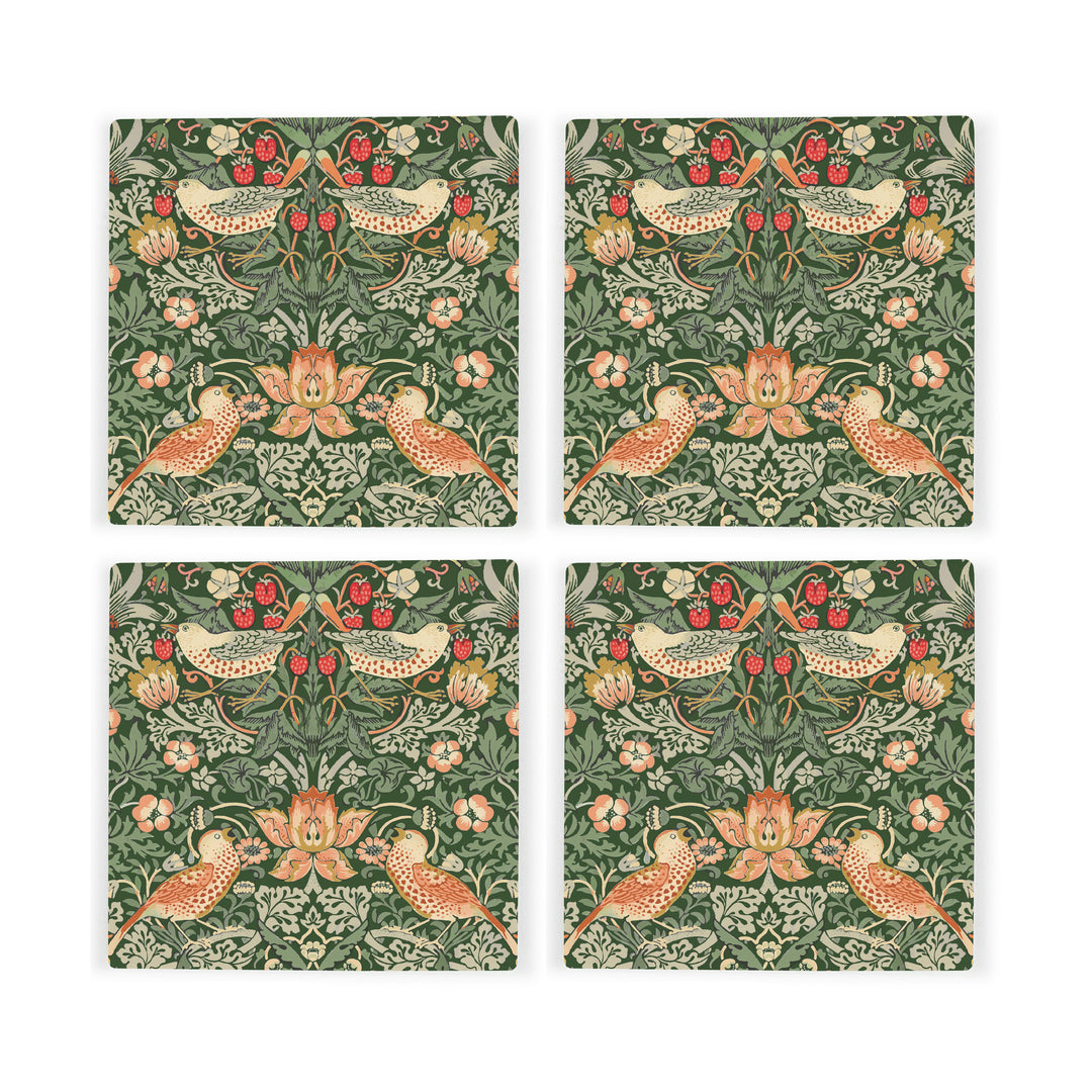 Purely Home Strawberry Thief Ceramic Coasters