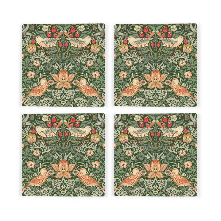 Purely Home Strawberry Thief Ceramic Coasters