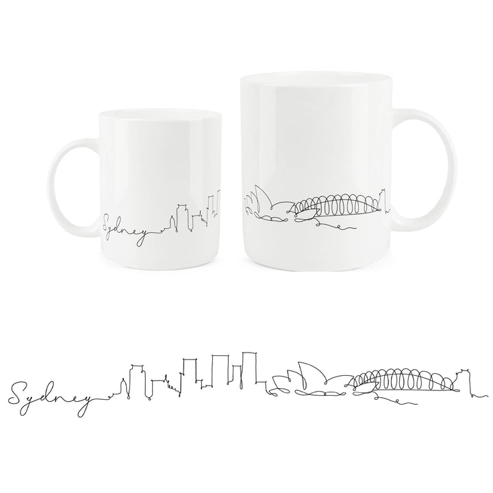 Purely Home City Skyline Bone China Mugs