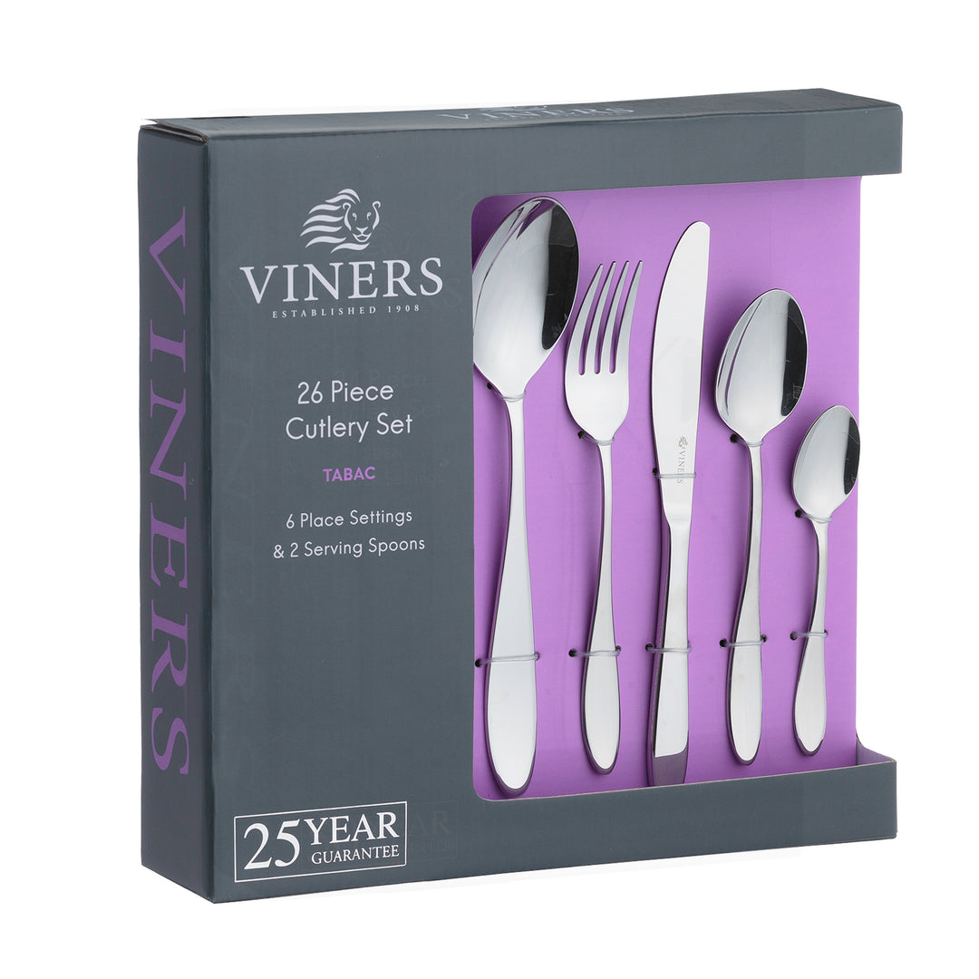 Viners Tabac Cutlery Set - 16 or 26 Piece