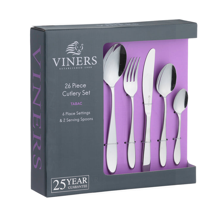 Viners Tabac Cutlery Set - 16 or 26 Piece