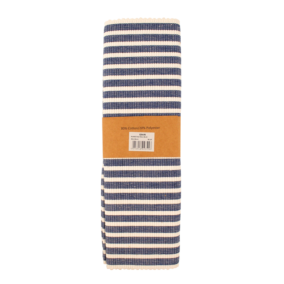 Le Chateau Ribbed Eco-Friendly Striped Table Runner