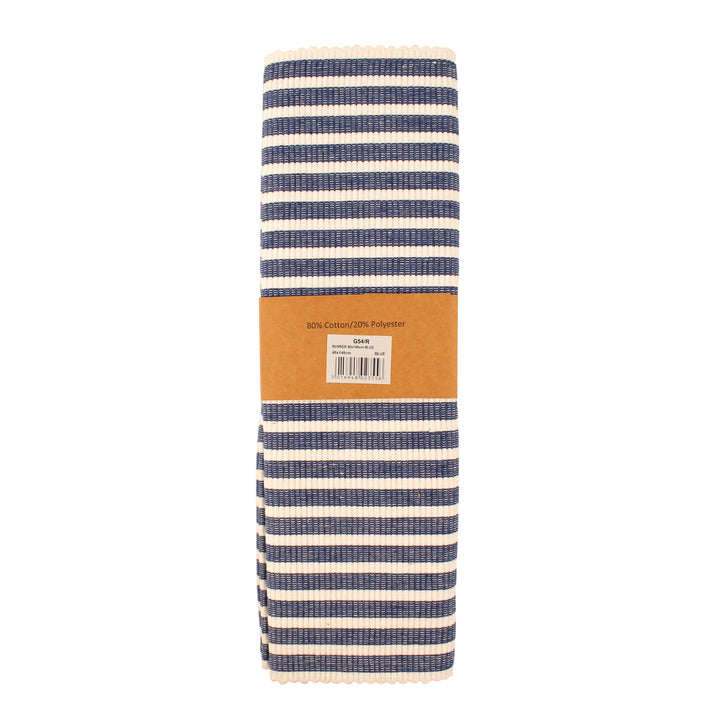 Le Chateau Ribbed Eco-Friendly Striped Table Runner