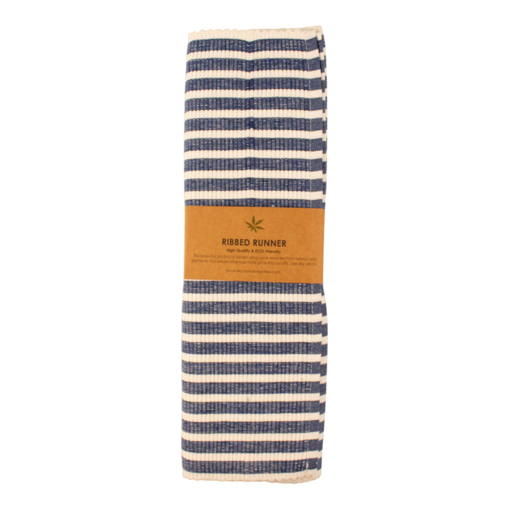 Le Chateau Ribbed Eco-Friendly Striped Table Runner