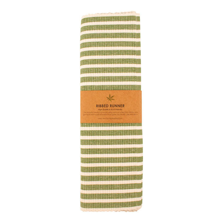 Le Chateau Ribbed Eco-Friendly Striped Table Runner