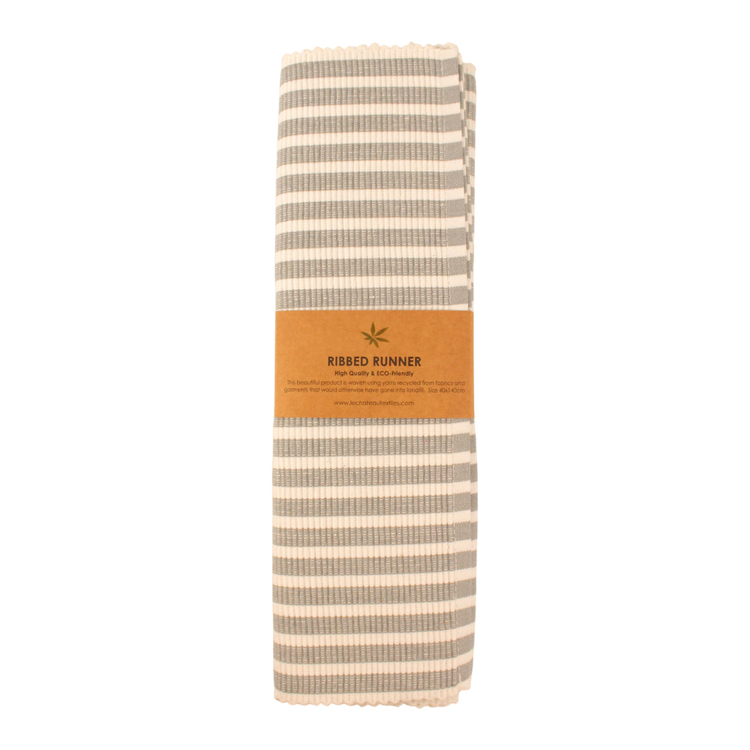 Le Chateau Ribbed Eco-Friendly Striped Table Runner