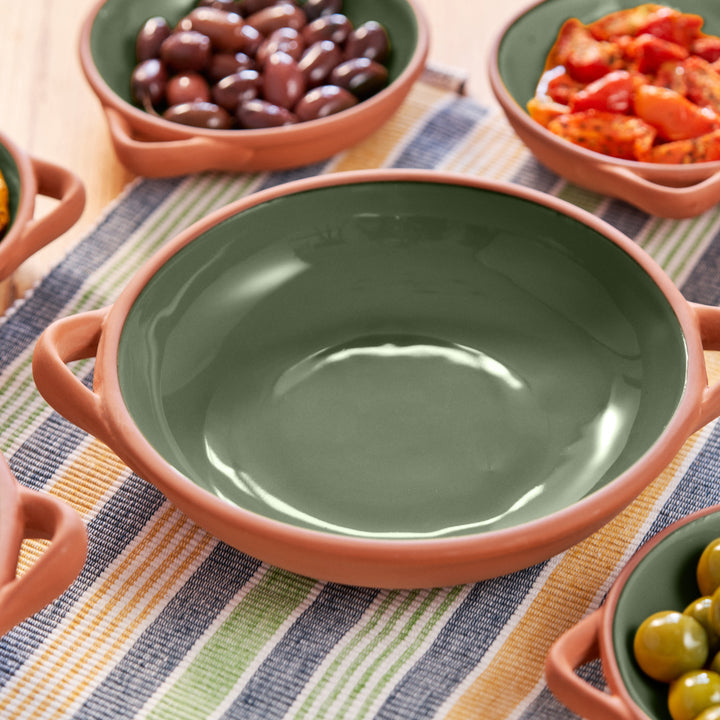 Dexam Sintra Terracotta Large Tapas Dish - Olive Green