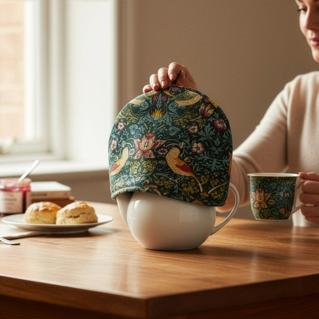 Le Chateau William Morris Strawberry Thief 'Tea-for-One' Tea Cosy - Dark Green